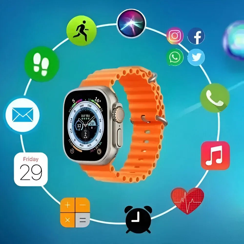 ⌚ Smartwatch X8 Ultra 49mm: Combo de Productividad 5 en 1
